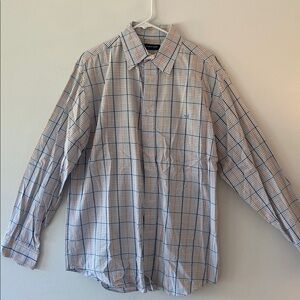 Southern Marsh Blue and Orange Plaid Shirt